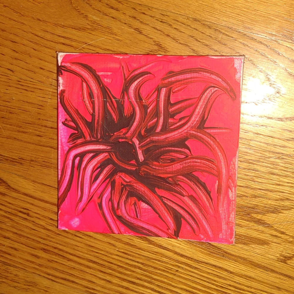 Original acrylic painting 4x4 in